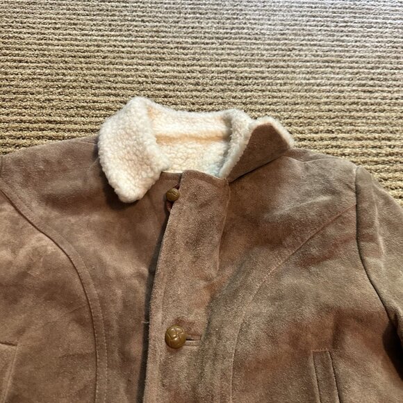 Winterclad of Oxford Western Cut Leather Shearling Jacket Men’s Md - Picture 4 of 8